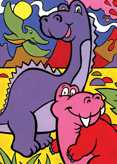 Première peinture à numéros dinosaures