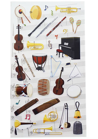 Gommettes Instruments de musique