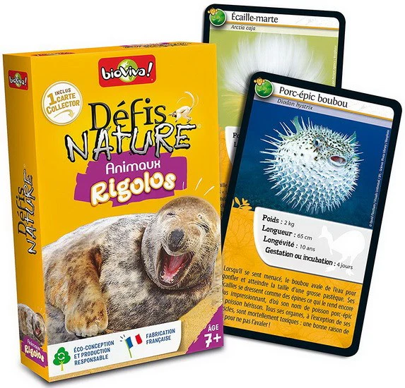 Cartes défis nature Animaux rigolos