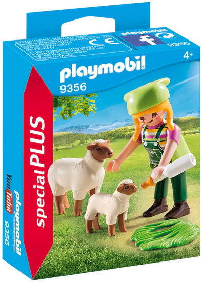 Fermière avec moutons
