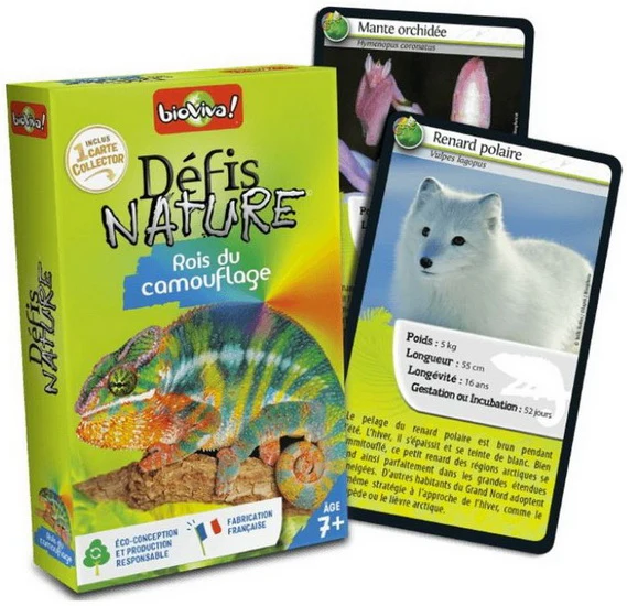Cartes Défis Nature Rois du camouflage