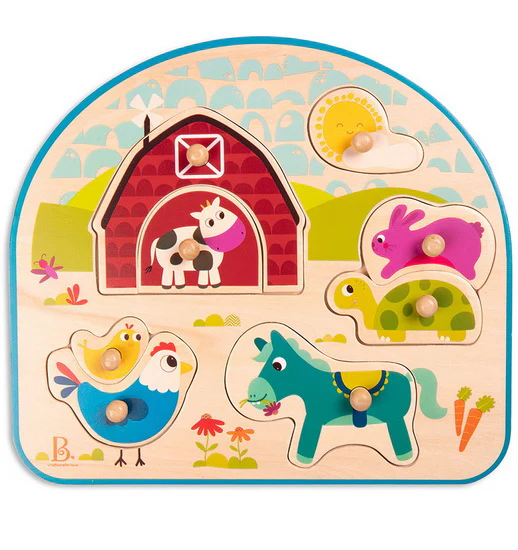 Puzzle bois Animal Barnyard 6 mcx