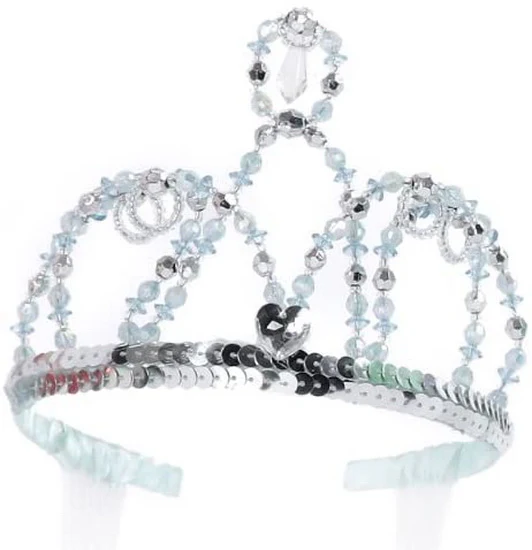 Tiare cendrillon argent et bleu