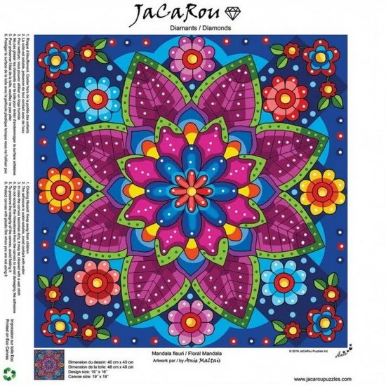 Mandala fleuri 40 x 40 cm