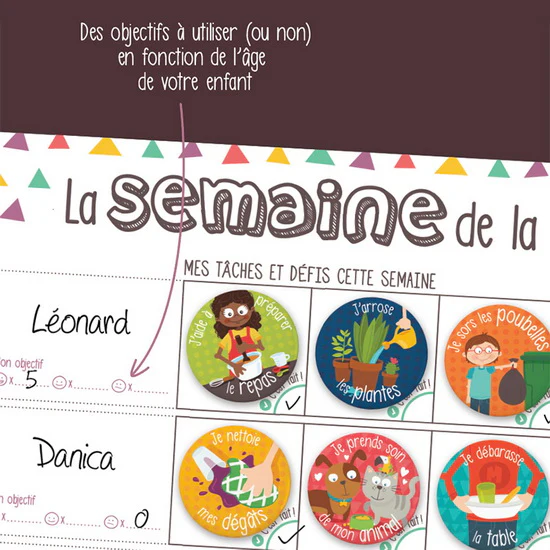 Organisateur familial Une semaine à la fois (horizontal)