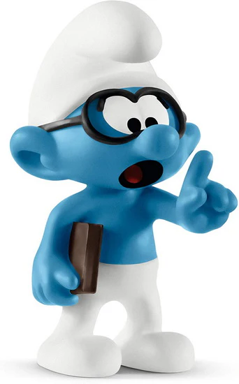 Figurine Schtroumpf à lunettes