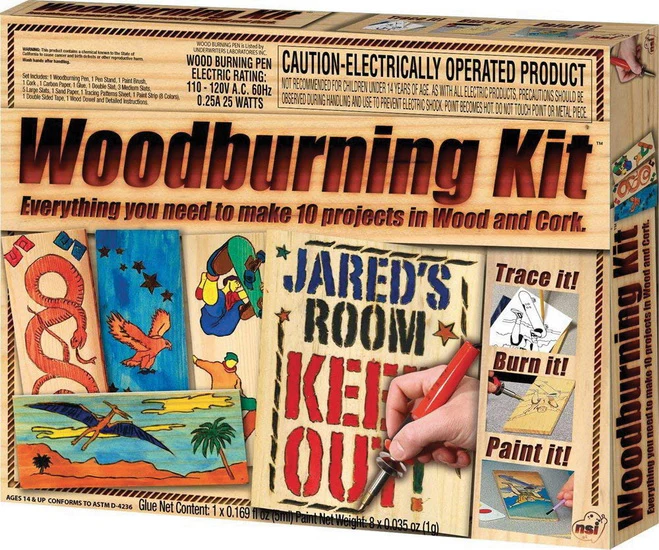 Trousse de pyrogravure sur bois