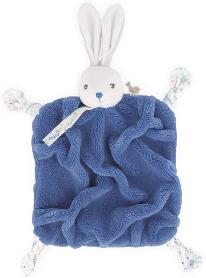 Doudou lapin bleu océan
