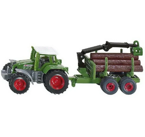 Tracteur avec remorque forestière