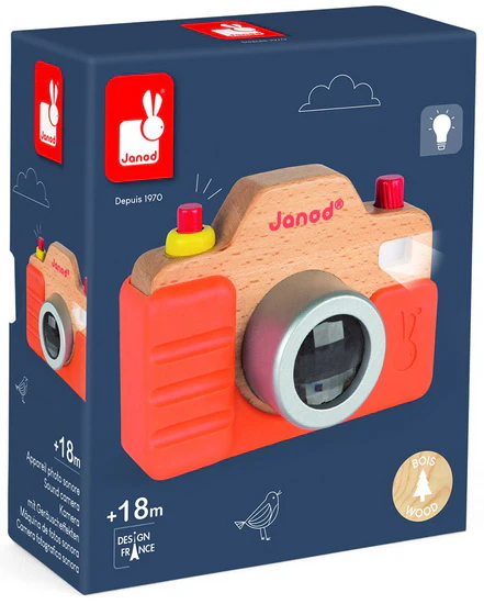 Appareil photo sonore en bois
