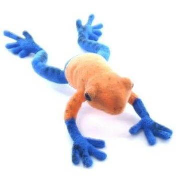 Peluche Grenouille bleu 17cm