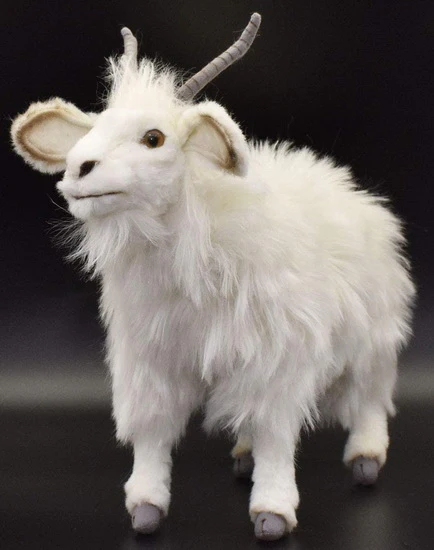 Peluche Chèvre angora 30cm