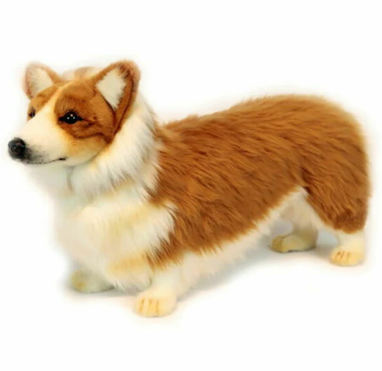Peluche chien Welsh corgi 33cm