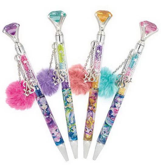 Stylo diamant et pompon 4AS