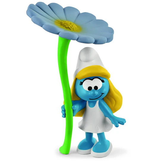 Schtroumpfette avec fleur