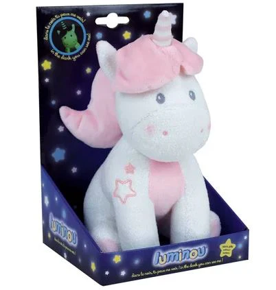 Luminou licorne peluche