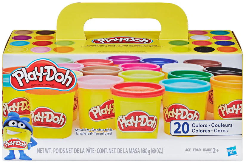 Super ensemble coloré 20 pots de pâte à modeler
