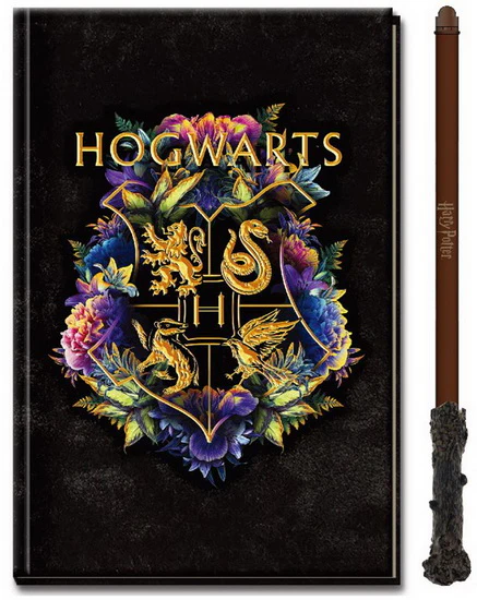 Cahier de notes Poudlard et baguette stylo