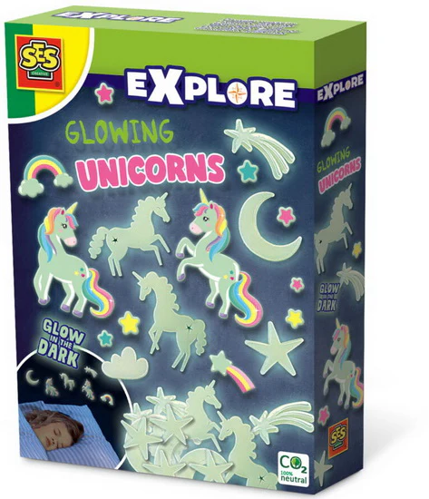Licornes autocollants phosphorescents