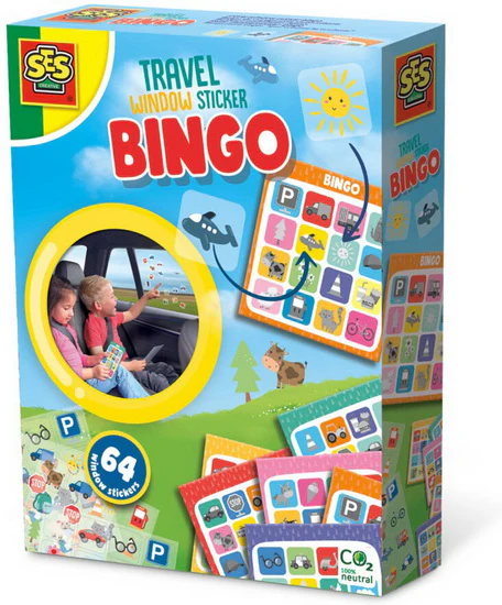 Bingo de voyage avec autocollants