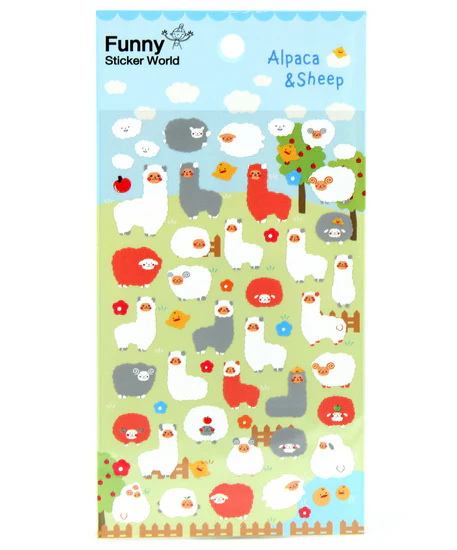 Gommettes alpagas et moutons