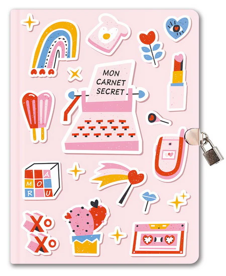 Journal intime avec cadenas - Collants