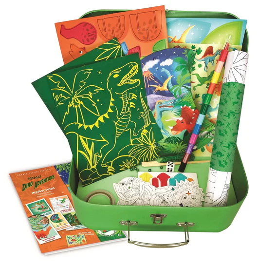 Valise ensemble bricolage dinosaure