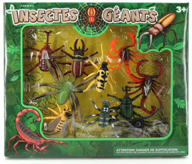 Ensemble 10 insectes 10 cm