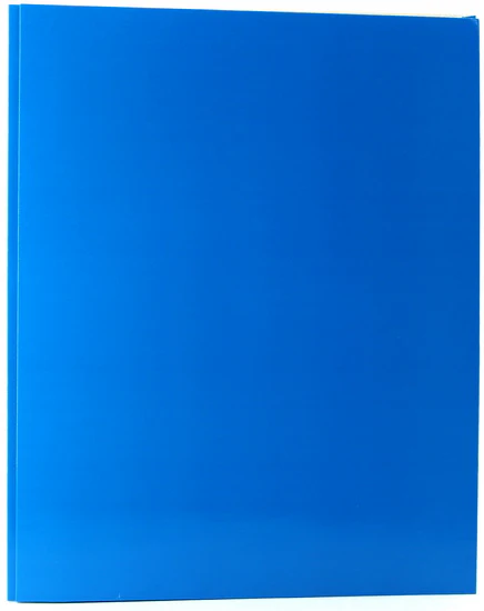 Duo-tang carton laminé avec pochettes bleu