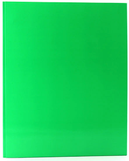 Duo-tang carton laminé avec pochettes vert