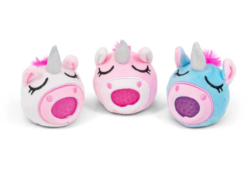 Balle écrasable peluche licorne 3AS