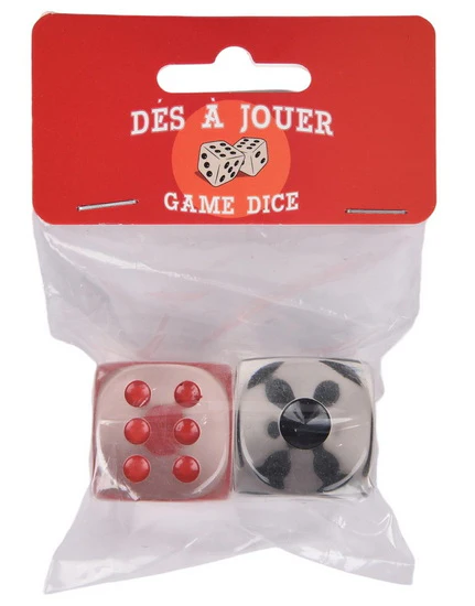 Ensemble de 2 dés transparent