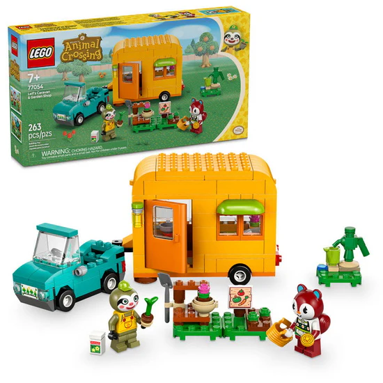 Caravane et stand de jardinage de Racine