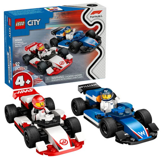 Les voitures de course de F1 Williams Racing et Haas F1