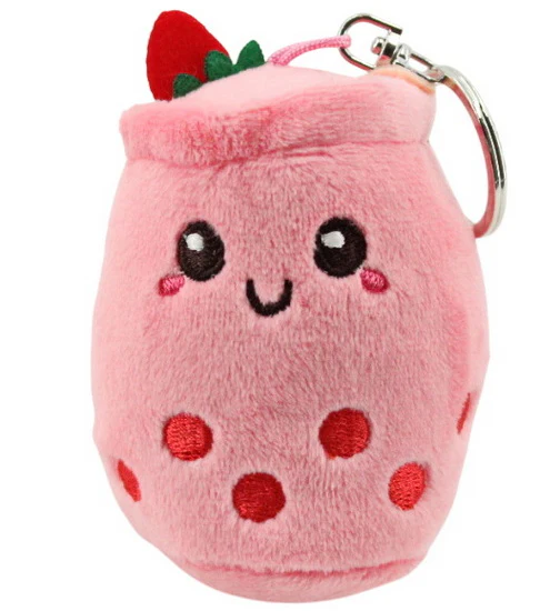 Porte-clés peluche thé aux perles