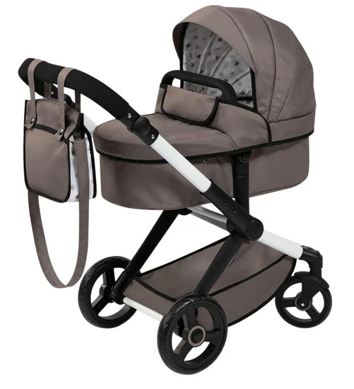 Poussette pour poupée Xeo taupe