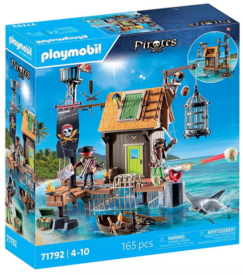 Port de pirates avec repaire, prisons et canon