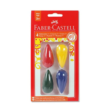 ENS. 4 CRAYONS DE CIRE APPRENTISSAGE