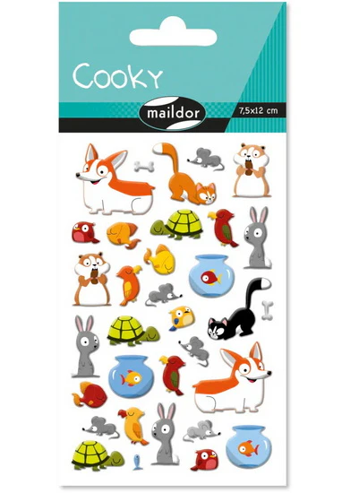 AUTOCOLLANTS COOKY - ANIMAUX DOMESTIQUES