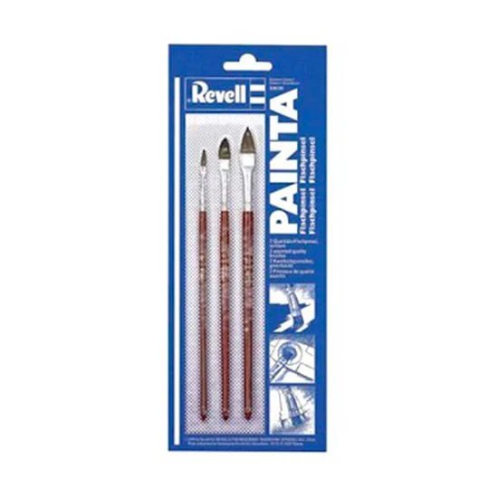 ENS. 3 PINCEAUX PLATS PAINTA