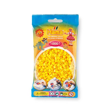 PQT. 1000 PERLES HAMA MIDI - JAUNE