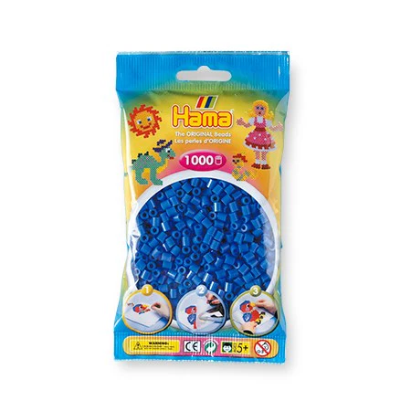 PQT. 1000 PERLES HAMA MIDI - BLEU CLAIR