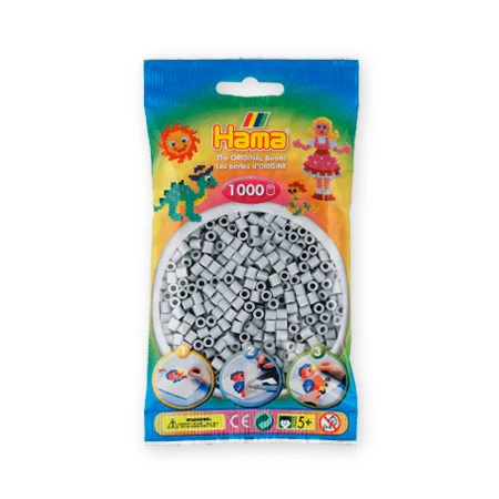 PQT. 1000 PERLES HAMA MIDI - GRIS PÂLE