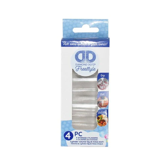 ENS. 4 CYLINDRES RANGEMENT DIAMOND DOTZ