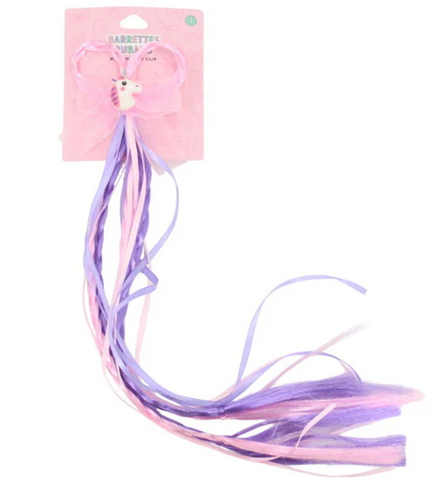 Barrette rubans et licorne