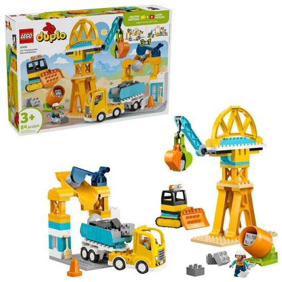 Le chantier et les véhicules de construction 3-en-1