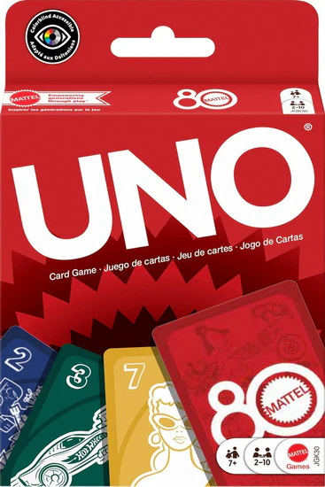 UNO Rouge Rubis 80ans Mattel
